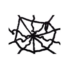   Fekete Mesterséges Nagy Pókháló Halloween Dekoráció - Beltéri és Kültéri Használatra