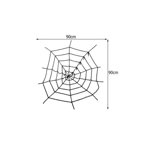 Fekete Mesterséges Nagy Pókháló Halloween Dekoráció - Beltéri és Kültéri Használatra