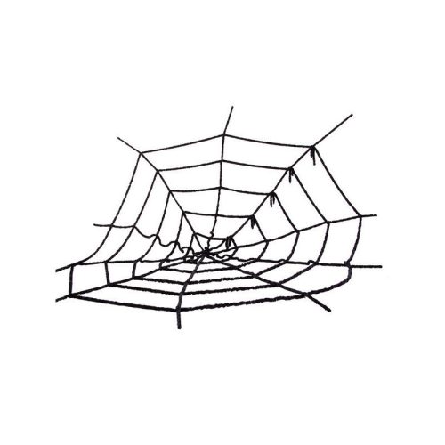 Fekete Mesterséges Nagy Pókháló Halloween Dekoráció - Beltéri és Kültéri Használatra