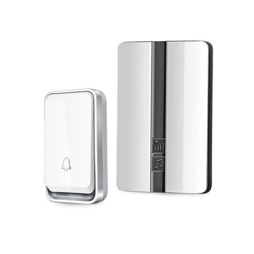 Vezeték nélküli, elemmentes, vízálló ajtócsengő 150 m hatótávval