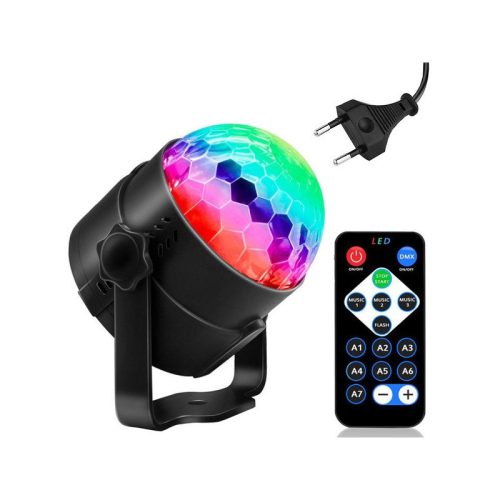 Diszkógömb LED fényeffekt RGB vetítő - Buli fényeffektek, diszkó lámpa, party dekorációs világítás