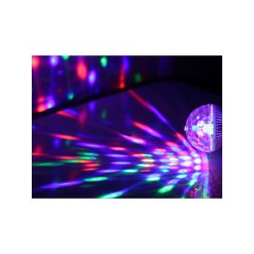   Színes LED izzó forgó E27 diszkógömb party világításra