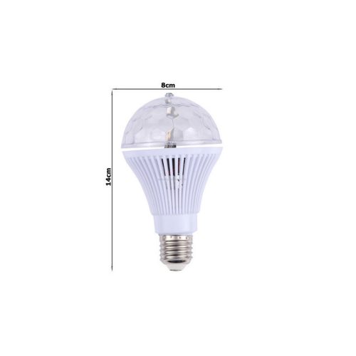 Színes LED izzó forgó E27 diszkógömb party világításra