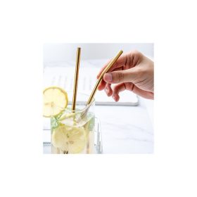   8 darabos fémből készült szívószál készlet, többszintű környezetbarát tisztító eszközzel