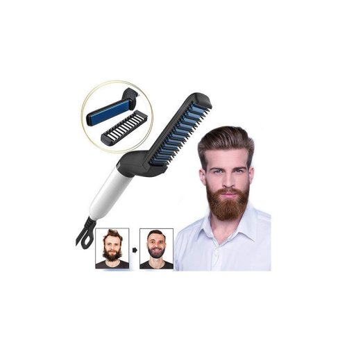 Szakáll- és hajegyenesítő fésű férfiaknak, gyorsfűtésű technológiával