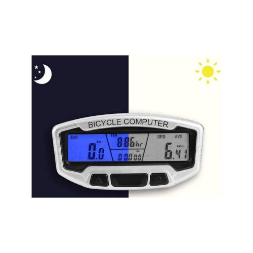 Vízálló LCD kerékpár számláló 28 funkcióval - kerékpáros sebességmérő és távolságmérő eszköz