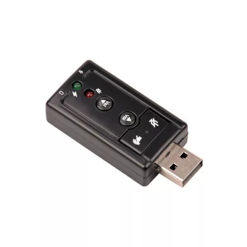 USB 7.1 Hangkártya Mikrofon és Fejhallgató Csatlakozóval Számítógépes Audióhoz
