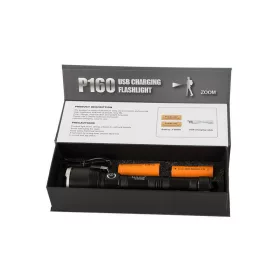   Katonai zseblámpa Cree XHP160 LED-del, nagy fényerejű rendőr fáklyával, taktikai használatra