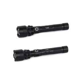   Erős taktikai LED zseblámpa XHP50 zoom funkcióval és USB csatlakozással kültéri használatra.