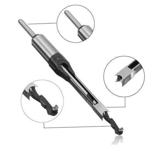 Négyzetes lyukfúró szár fa- és fémmegmunkáláshoz