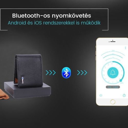 Elhagyhatatlan Bluetooth Okos Pénztárca Nyomkövető Funkcióval