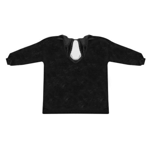 Nagy méretű fekete pulcsi - kényelmes takaróhatású viselet