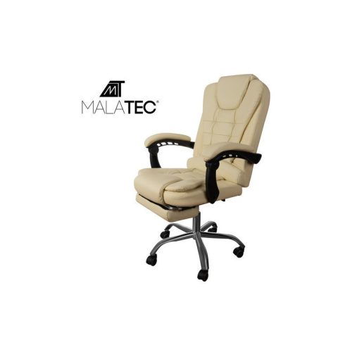 Ergonomikus irodai szék lábtartóval - fehér Malatec 23287, kényelmes munkavégzéshez