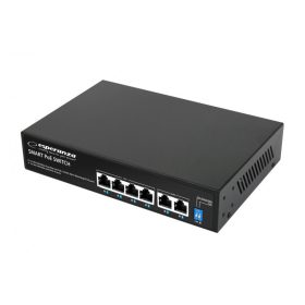   GOLIATH 10/100/1000 Ethernet Switch with 4 PoE + 2 Uplink Ports by Esperanza - ENS107