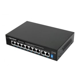   Esperanza 8 portos PoE switch 10/100/1000 Matrix-szal és 2 uplink porttal - ENS108