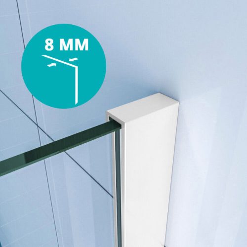 Walk-in 8 mm-es edzettüveg zuhanyfal, 120x200cm