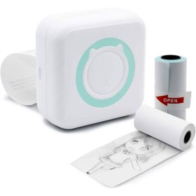   Hordozható akkumulátoros mini printer, intelligens nyomtató hőpapírral, bluetooth kapcsolattal