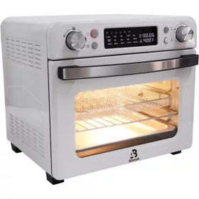   Abossk Air (25L) 1700W Digitális kijelzős légkeveréses sütő forgónyárssal - fehér