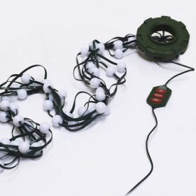   LED karácsonyfa fényfüzér - 16 különböző szín és minta, 64 izzó RTZ-8006