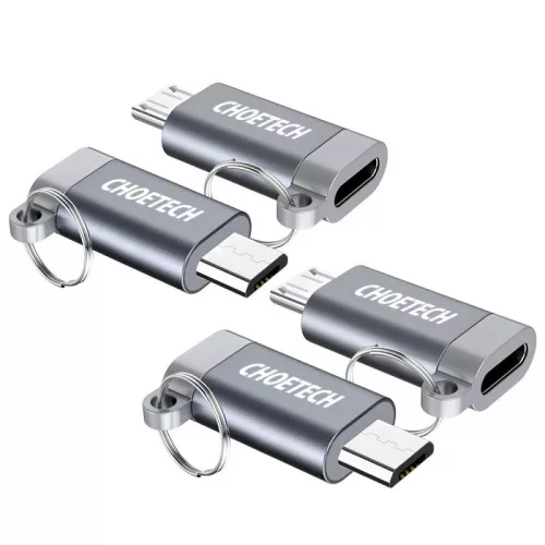 Choetech PD-2CMGY kulcstartós TYPE-C micro USB átalakító