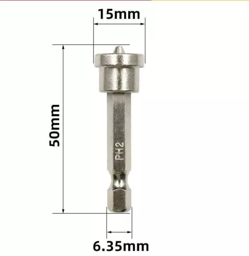 Mágneses csavar rögzítő, Mágneses bitfej (5 db)