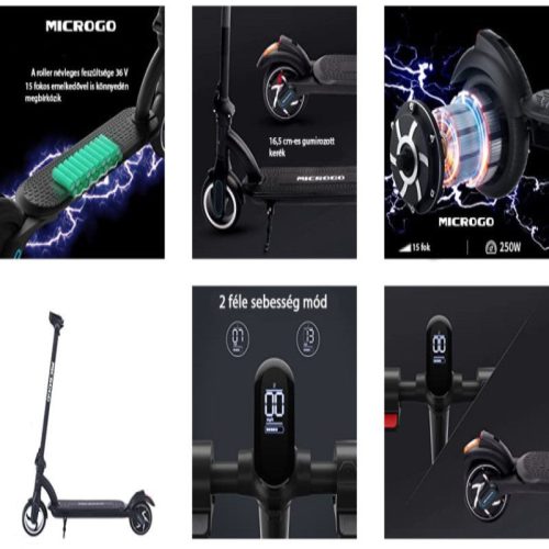 Microgo M8 Pro elektromos roller 20 km/h, 20km-es hatótáv