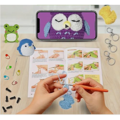 Kezdő állatos horgolókészlet