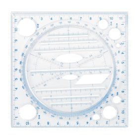   Tervező vonalzó, Művész vonalzó, Multifunkcionális forgatható rajzvonalzó