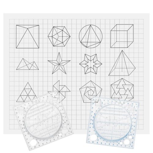 Tervező vonalzó, Művész vonalzó, Multifunkcionális forgatható rajzvonalzó