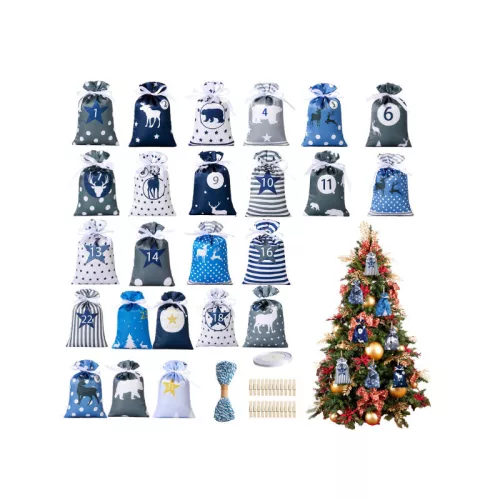 Karácsonyi adventi textil naptár szett