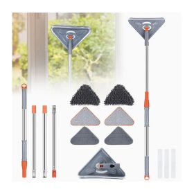   360°-ban forgatható háromszög felmosó, fürdőszobai csempe tisztító, ablakmosó mop