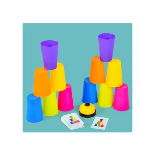 Montessori Toys Stack Cup játék kártyával