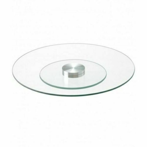 Forgatható üveg tortatál, kínáló 34 cm