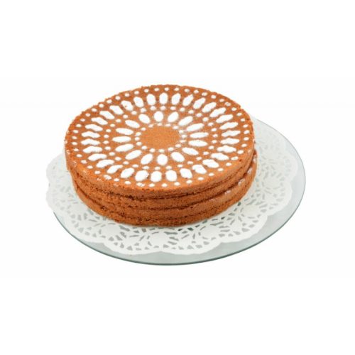 Forgatható üveg tortatál, kínáló 34 cm