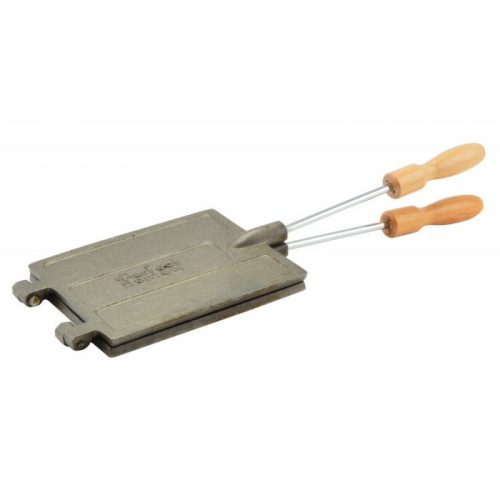 Öntöttvas BBQ ostyasütő, sajtos tallér sütő