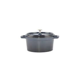 Zománcozott öntöttvas lábas mini 14 cm Acélkék