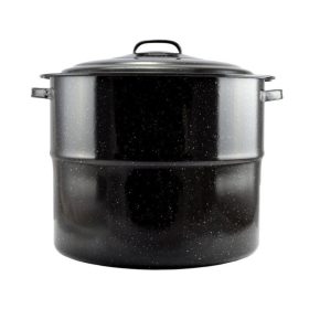 Zománcozott Lábas fedővel 45 cm 31,5 liter fekete