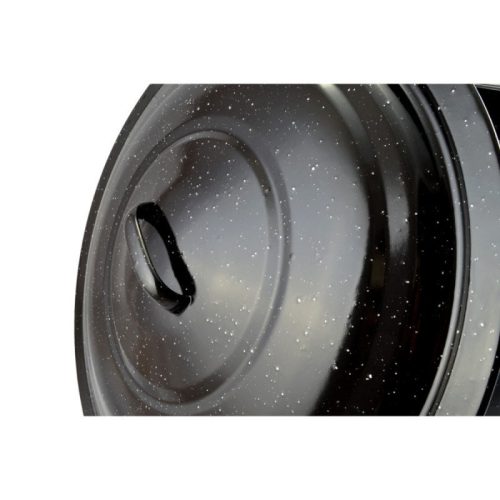 Zománcozott Lábas fedővel 45 cm 31,5 liter fekete