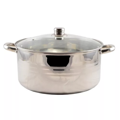 Perfect Home rozsdamentes lábas üvegfedővel 32 cm 10,5 literes