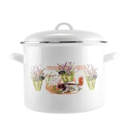 Perfect Home levendula zománcozott fazék fedővel 16 cm