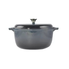   Perfect Home zománcozott öntöttvas lábas 30 cm 7 literes acélkék