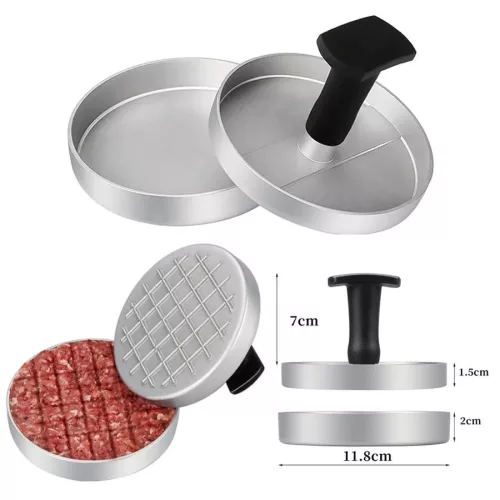 Perfect Home alumínium hamburger- és húspogácsa készítő, burgonyaprés 11,8 cm