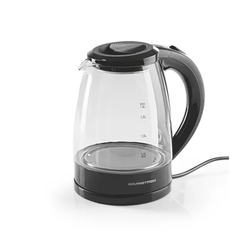 Maxx-world üveg vízforraló 1,8L 1800W fekete/ezüst