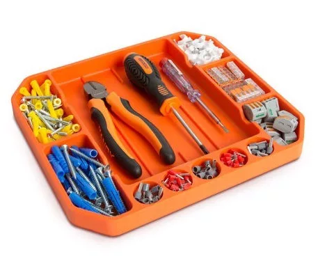 Handy gumi szerszámos tálca tárolórekeszekkel - vonalzóval - 26 x 23,5 x 2,5 cm