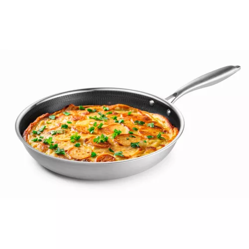 Maxx-world rozsdamentes serpenyő, tapadásmentes, méhsejt mintás, 4 rétegű, 20 cm