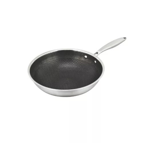 Maxx-world rozsdamentes wok serpenyő tapadásmentes bevonattal, méhsejt mintás, 28 cm