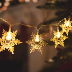   Karácsonyi LED fényfüzér (jégkristály, hópehely formák)