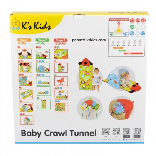 Ks Kids Bébi mászó alagút és játszószőnyeg