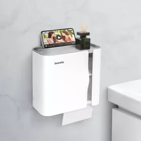   Bewello WC-papír tartó szekrény - fehér - 248 x 130 x 230 mm