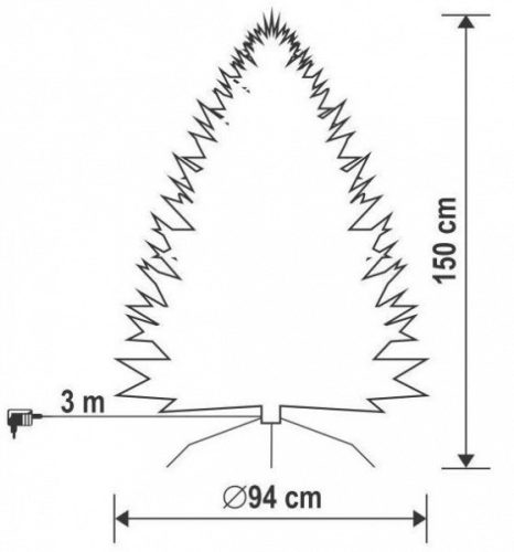 Műfenyő beépített LED világítással